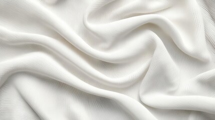 Obraz premium Close-up of Smooth White Fabric with Soft Folds and Elegant Texture