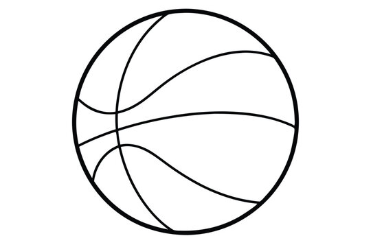 recommend clip art: Basket ball line art