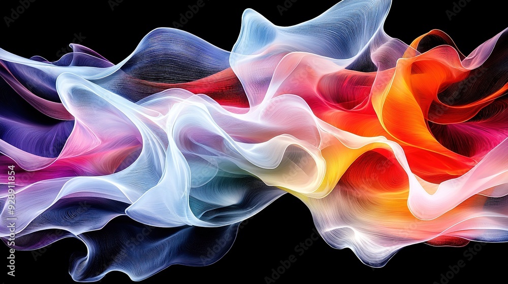 Aufkleber a close-up of a cell phone with a multicolored pattern on its back against a black background