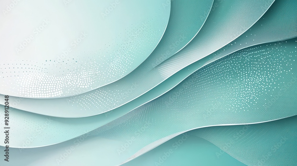 Leinwandbilder soft turquoise waves create a serene backdrop with layered textures and gentle light reflections, ev