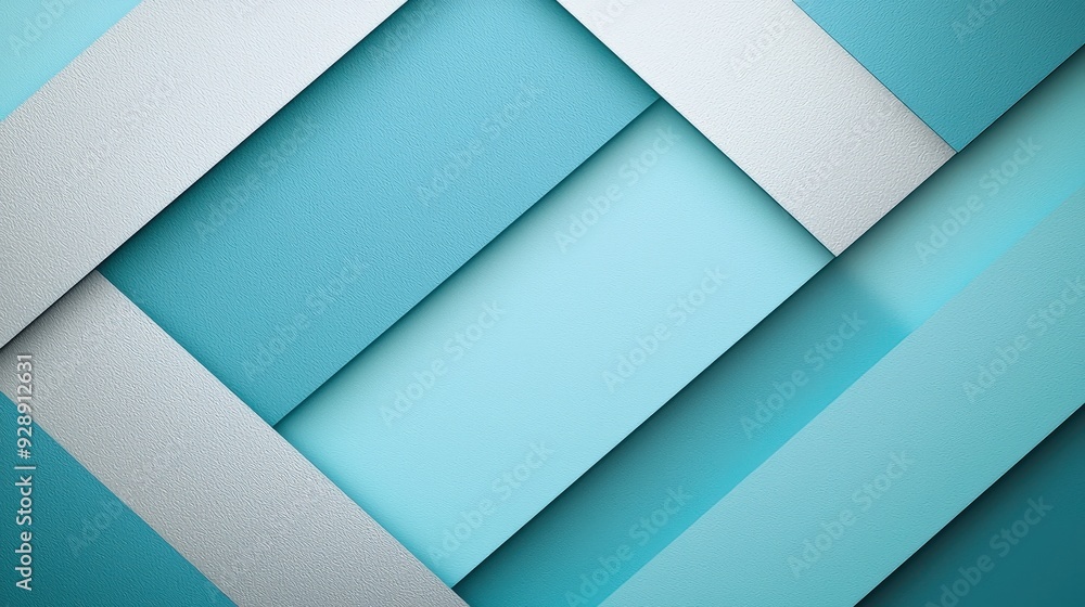 Poster This artwork showcases overlapping turquoise and silver layers, creating depth and contrast on a smooth surface