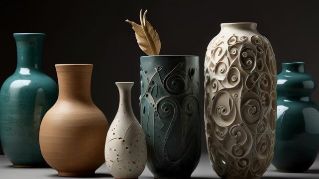 still life with vases