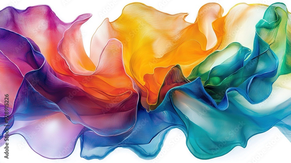 Aufkleber   A multicolored object in front of a white background