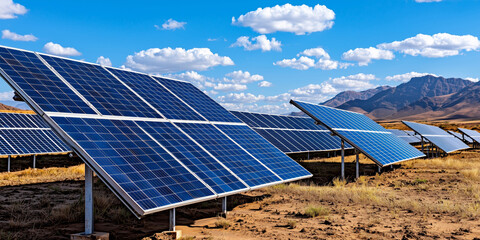 Solar field in South Africa, solar panels