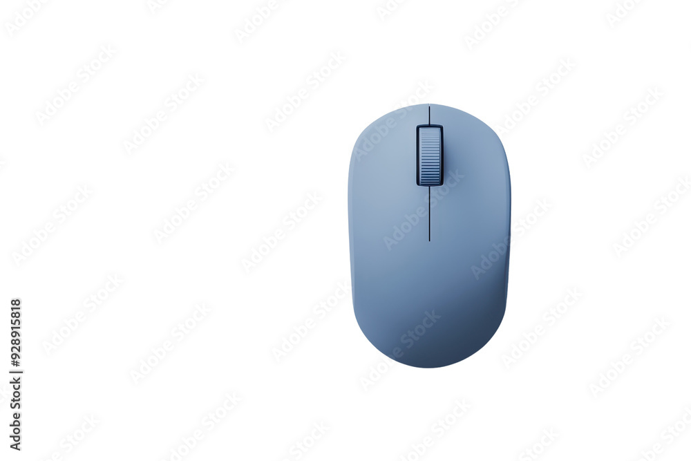 Aufkleber blue wireless computer mouse isolated on a transparent background. perfect for technology, office, o