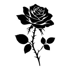 Rose Silhouette black 