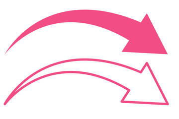 Curved arrow icon vector. Arrow pointer icon sign symbol in trendy flat style. Arrow right left vector icon illustration isolated on white and black background