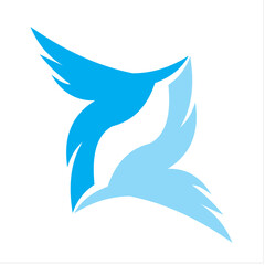 illustration of two bird for logo