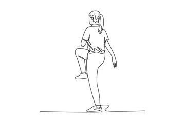 Do sports concept. Single line draw design vector graphic illustration.