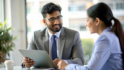 An Indian financial services advisor presenting a client's portfolio.
