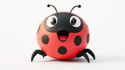 Obraz premium Cute Cartoon Ladybug
