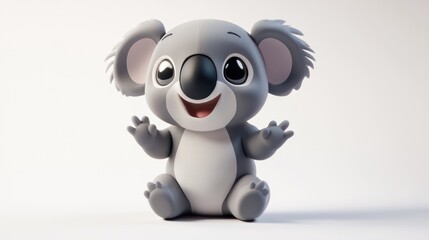 Naklejka premium Cute Cartoon Koala Bear