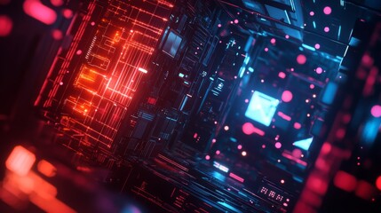 Fototapeta premium Detailed Cyber Tech Environment