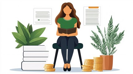 A step-by-step illustration showing how to manage debt including paying off loans reducing credit card usage and consolidating debt Stock Photo with copy space