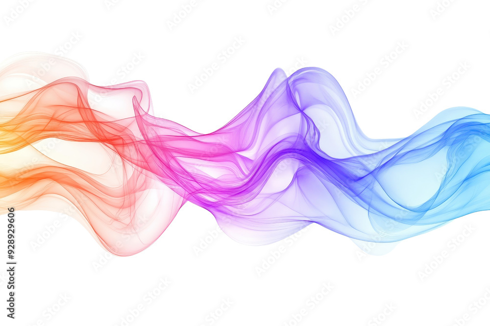 Poster vibrant smoke waves in gradient colors flowing across. abstract light effects for backgrounds and cr