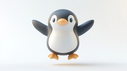 Fototapeta premium Cute Penguin 3D Illustration