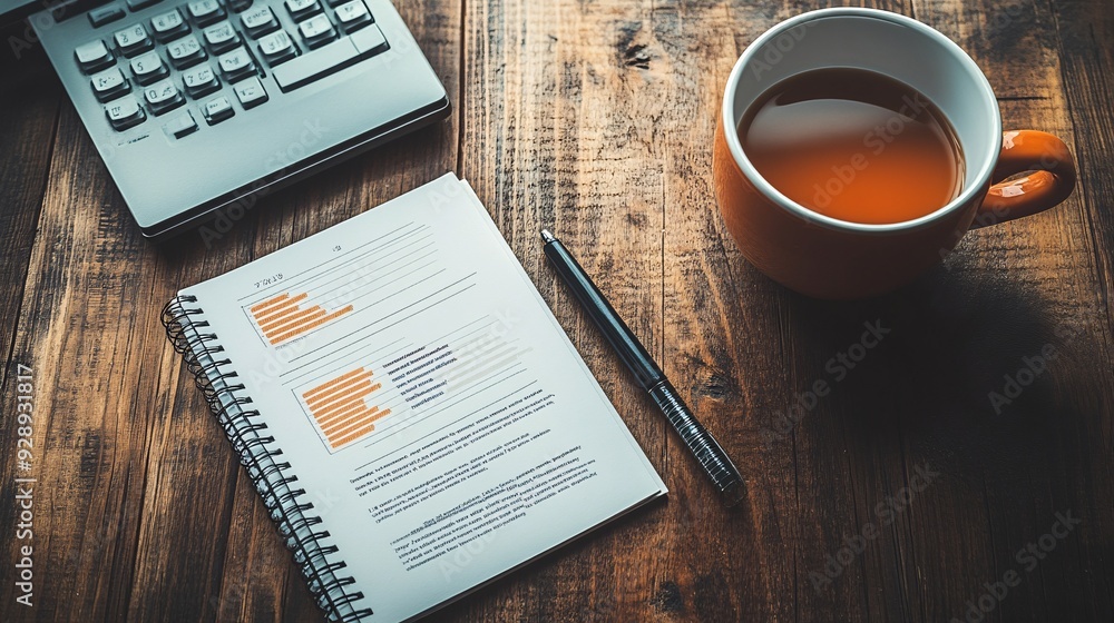 Fototapete A step-by-step guide showing how to set financial goals including short-term medium-term and long-term objectives with tips for achieving them Stock Photo with copy space