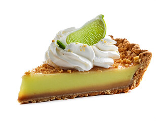 one piece key lime pie crumbly graham cracker crust tangy key lime filling whipped cream topping...