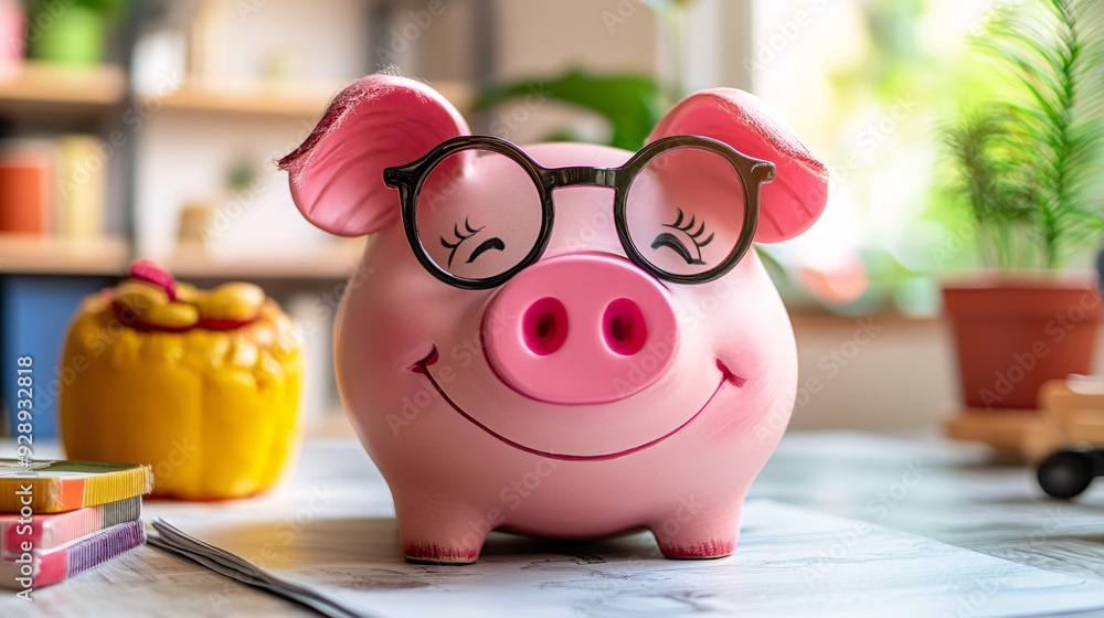 Poster An infographic showing how to prioritize financial goals such as paying off debt saving for retirement and building an emergency fund Stock Photo with copy space