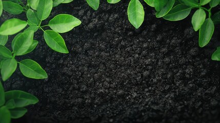 Naklejka premium Organic compost, rich and dark soil, 3D illustration