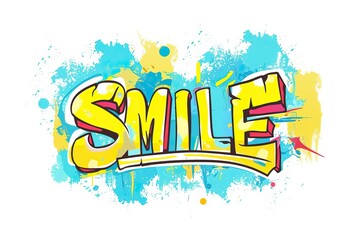 Fototapeta premium A graffiti style text featuring 