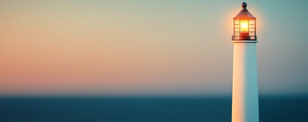 A shining beacon standing tall, guiding travelers with its bright signal, Beacon, Shine Signal Guide