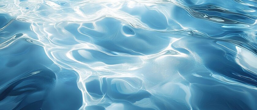Clear blue water texture smooth ripples sunlight dance tranquil transparent surface natural aquatic vibes minimalist fluidity ocean-inspired art stunning visual seamless background design calmness