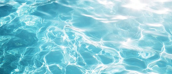 Obraz premium Clear water surface blue texture ripples sunlight reflections natural fluidity calming oceanic aesthetic minimalist art visual serenity seamless design high-quality background stunning peaceful