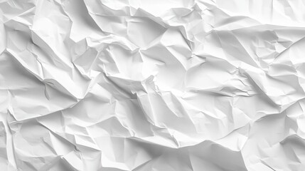 Obraz premium Crumpled paper texture background with visible folds blank white surface subtle shadows perfect for digital design projects abstract minimalist textures