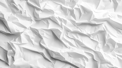 Obraz premium Crumpled paper texture background with visible folds blank white surface subtle shadows perfect for digital design projects abstract minimalist textures