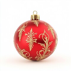 3D Christmas Ball Isolated on White Background