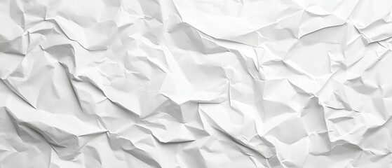 Obraz premium Blank crumpled paper texture background with light wrinkles seamless white surface high-quality for creative designs minimalist abstract textures