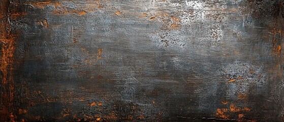 Fototapeta premium Heavily scratched metal surface industrial texture rugged background with a distressed look ideal for edgy designs deep lighting accentuates details steel finish