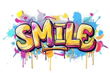 Fototapeta premium A graffiti style text featuring 