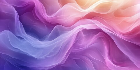 Fototapeta premium A mesmerizing abstract image featuring a dynamic blend of flowing waves in shades of pink, purple, blue, and orange.