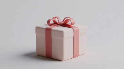 Fototapeta premium A Gift Wrapped with a Pink Ribbon