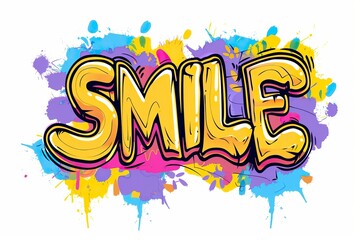 Fototapeta premium A graffiti style text featuring 