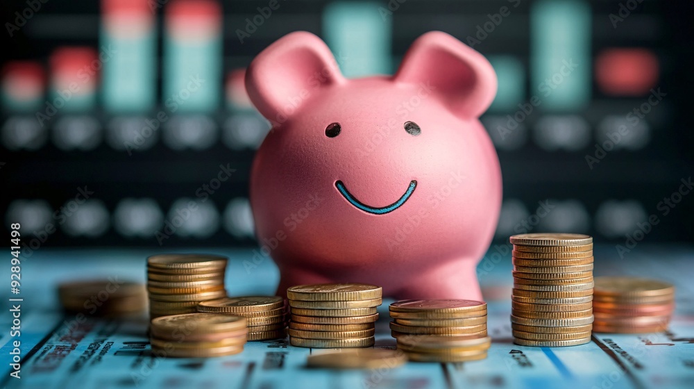 Aufkleber An infographic showing how to create a financial plan with steps for setting goals creating a budget saving and investing Stock Photo with copy space