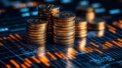 An illustration showing the concept of financial resilience with visuals of an emergency fund insurance and debt management Stock Photo with copy space