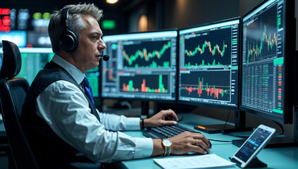 Fototapeta premium Financial Analyst at Work
