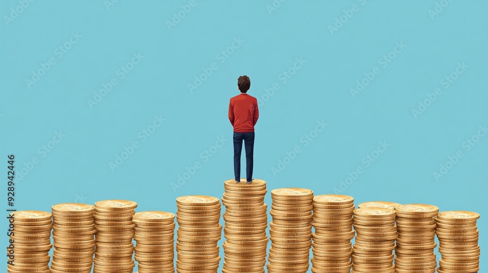 Poster An infographic explaining the importance of having a financial mentor or advisor with tips on how to find and choose the right one Stock Photo with copy space