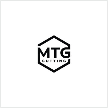 initials letter MLG logo in polygon shape