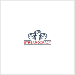 Fototapeta premium clenched fist logo, struggle