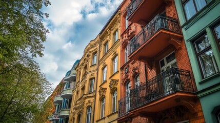 Naklejka premium Friedrichshain's notable buildings