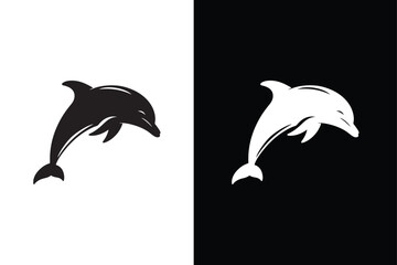 Dolphin icon. Vector icon isolated on white background.