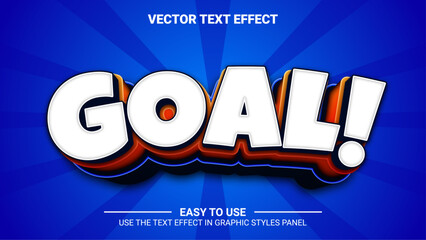 3d goal editable text effect