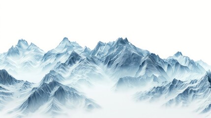 Fototapeta premium Snowy Mountain Range