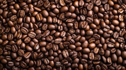 Aromatic Whole Coffee Beans Background - Freshness and Quality in Every Grain