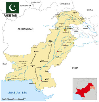 Map of the Islamic Republic of Pakistan