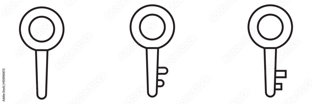 Canvas Prints key icon set. key vector icon. key symbol